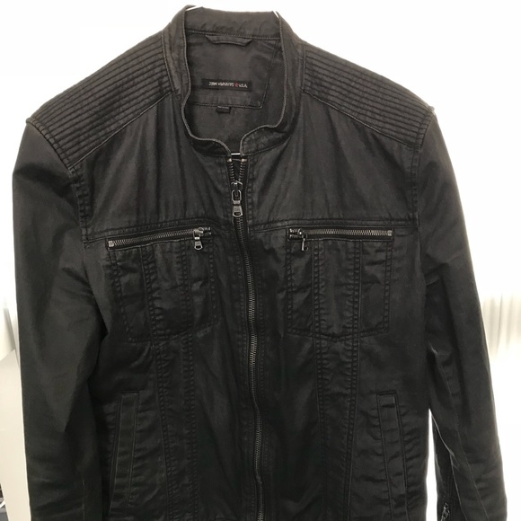 John varvatos top black denim jacket